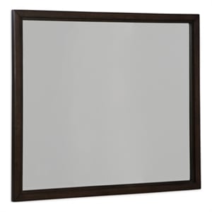 Bowery Hill Contemporary Hardwood Solids Brown Bedroom Mirror