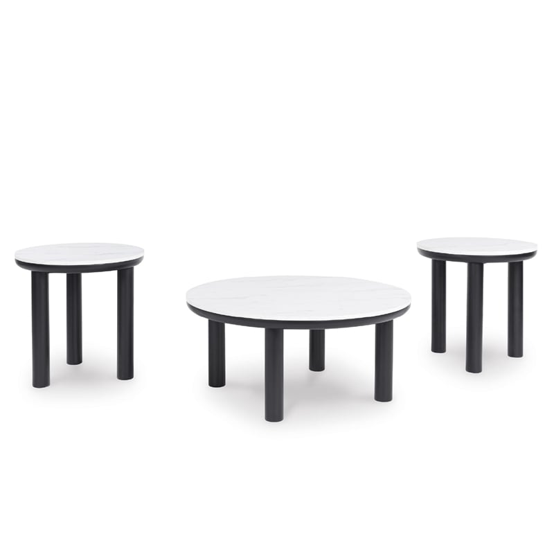 Bowery Hill Traditional White Coffee and End Table - Set of 3