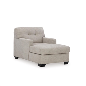 Bowery Hill Polyester Contemporary Corner-blocked frame Pebble Chaise