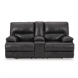Bowery Hill Contemporary Mountainous Black Power Reclining Loveseat