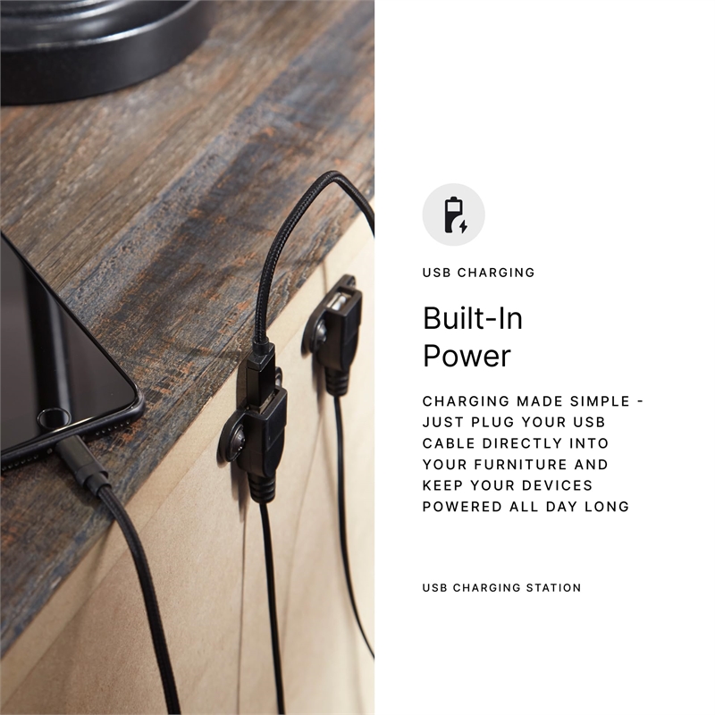 Bowery Hill Faux Leather Contemporary Black Finish Power Recliner