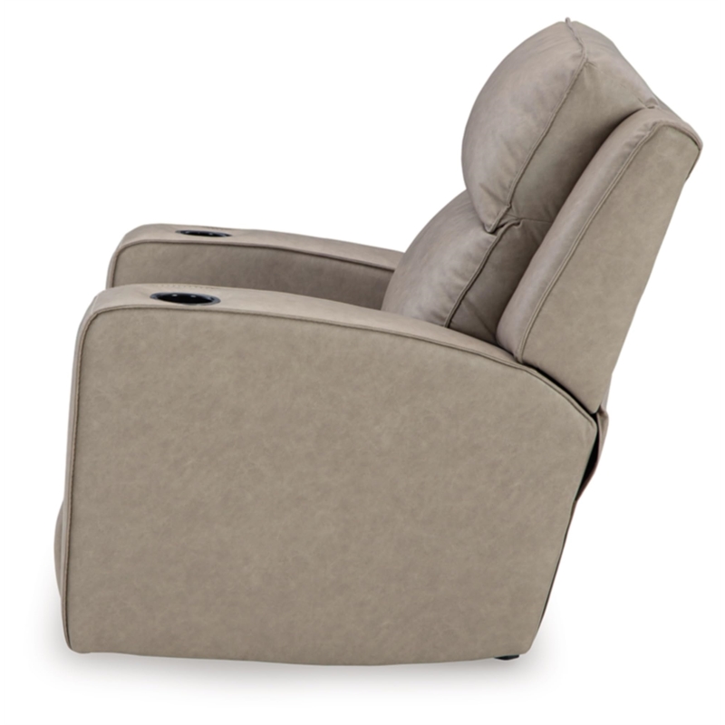 Bowery Hill Faux Leather Contemporary Pull-tab Reclining Motion Pebble Recliner
