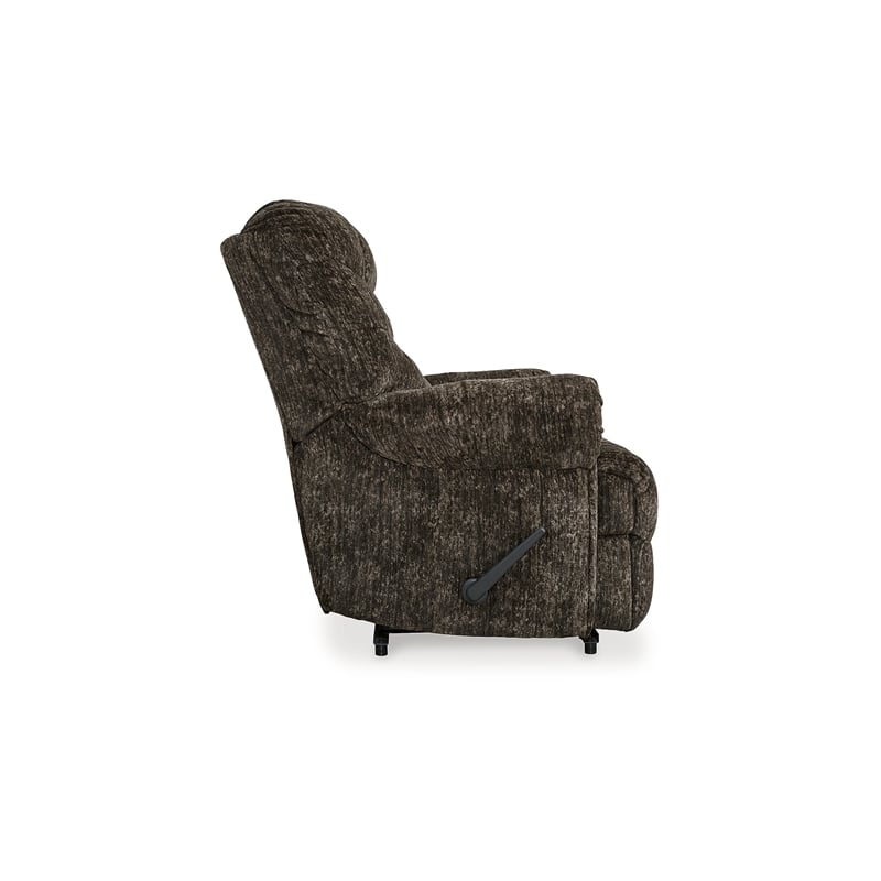 Bowery Hill Polyester Traditional One-pull Reclining Motion Chocolate Recliner