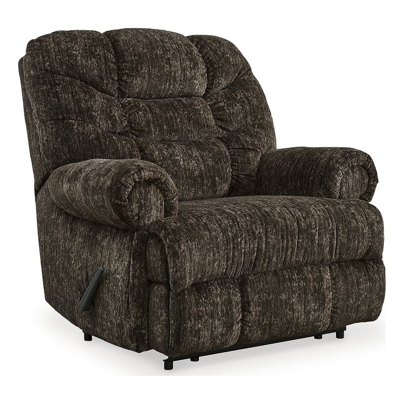 Bowery Hill Polyester Traditional One-pull Reclining Motion Chocolate Recliner