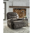 Bowery Hill Faux Leather Traditional One-pull Reclining Motion Gunmetal Recliner