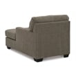 Bowery Hill Contemporary Corner-blocked frame Chocolate Chaise