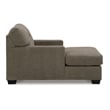 Bowery Hill Contemporary Corner-blocked frame Chocolate Chaise