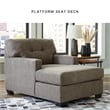 Bowery Hill Contemporary Corner-blocked frame Chocolate Chaise