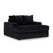 Bowery Hill Contemporary Corner-blocked frame Onyx Oversized Chaise