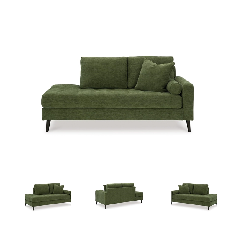 Bowery Hill Corner-blocked frame Green Right-Arm Facing Corner Chaise