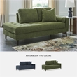 Bowery Hill Corner-blocked frame Green Right-Arm Facing Corner Chaise