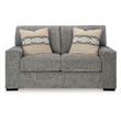 Bowery Hill Contemporary Corner-blocked frame Graphite Loveseat