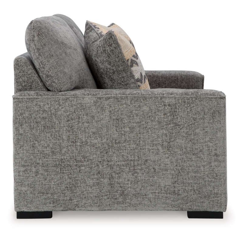 Bowery Hill Contemporary Corner-blocked frame Graphite Loveseat