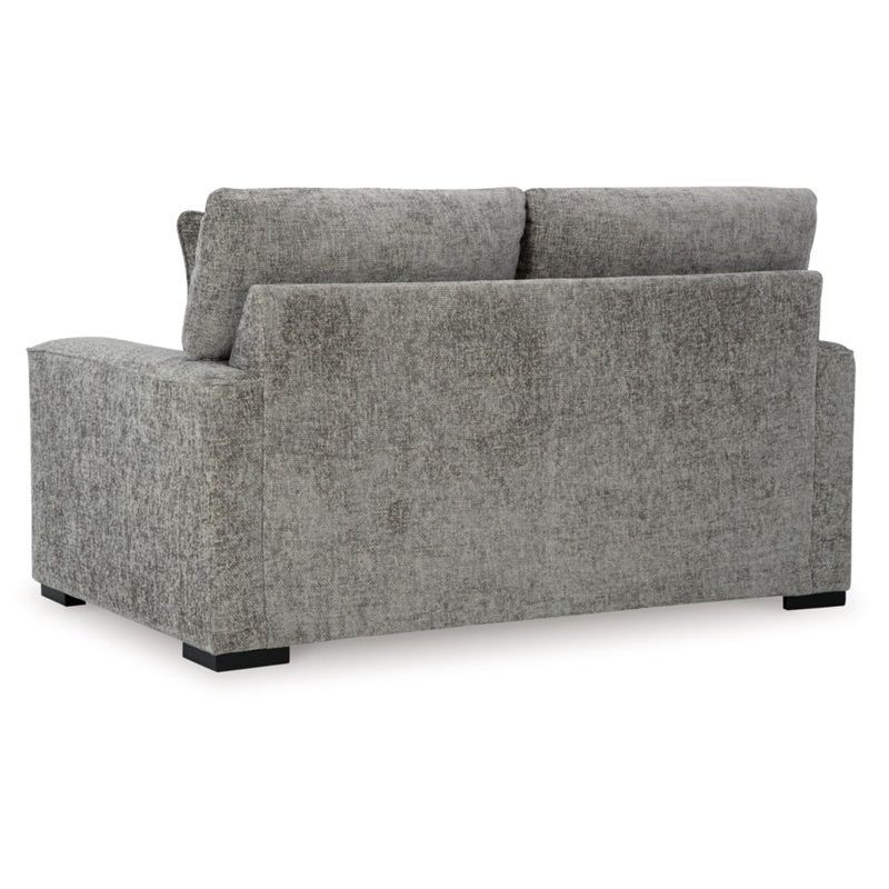 Bowery Hill Contemporary Corner-blocked frame Graphite Loveseat