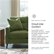 Bowery Hill Polyester Mid-Century Corner-blocked frame Green Loveseat
