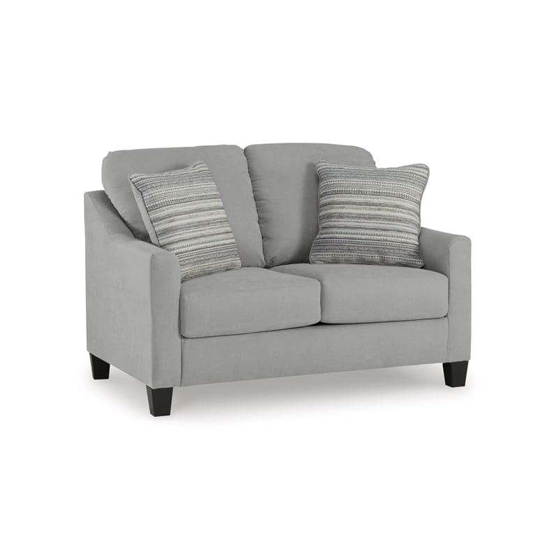 Bowery Hill Corner-blocked frame Loveseat with Decorative Accent Pillows