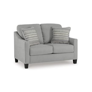 Bowery Hill Corner-blocked frame Loveseat with Decorative Accent Pillows