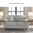 Bowery Hill Corner-blocked frame Loveseat with Decorative Accent Pillows