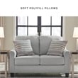 Bowery Hill Corner-blocked frame Loveseat with Decorative Accent Pillows
