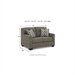 Bowery Hill Contemporary Corner-blocked frame Chocolate Loveseat
