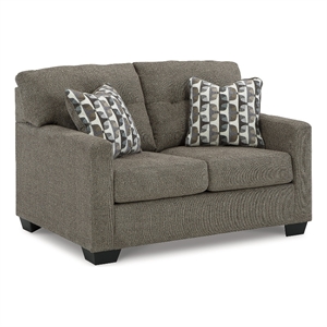 Bowery Hill Contemporary Corner-blocked frame Chocolate Loveseat