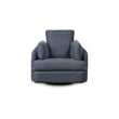 Bowery Hill Polyester Contemporary Swivel Glider Recliner in Blue