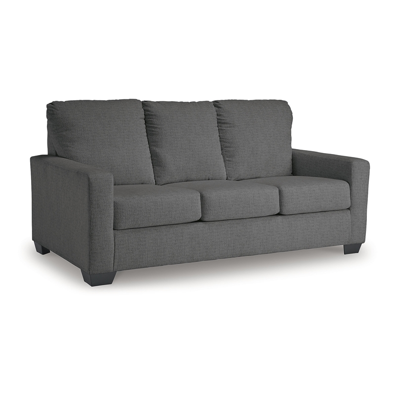 Bowery Hill Contemporary Corner-blocked frame Pewter Full Sofa Sleeper