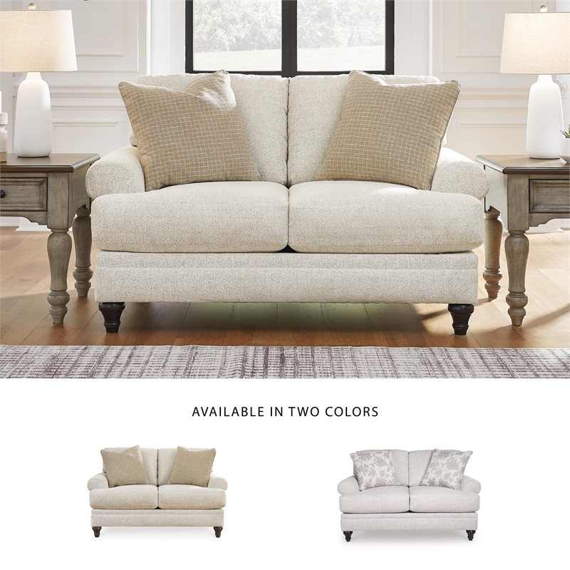 Bowery Hill Transitional Corner-blocked frame Sandstone Loveseat