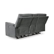 Bowery Hill Contemporary Gray Power Reclining Loveseat with Console