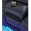 Bowery Hill Contemporary Sapphire Power Reclining Loveseat with Console