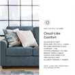 Bowery Hill Contemporary Corner-blocked frame Blue Queen Sofa Sleeper
