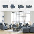 Bowery Hill Contemporary Corner-blocked frame Blue Queen Sofa Sleeper