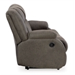 Bowery Hill Faux Leather Contemporary Gunmetal Reclining Sofa