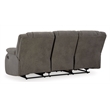 Bowery Hill Faux Leather Contemporary Gunmetal Reclining Sofa