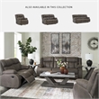 Bowery Hill Faux Leather Contemporary Gunmetal Reclining Sofa