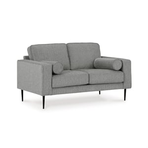 Bowery Hill Contemporary Corner-blocked frame Charcoal Loveseat