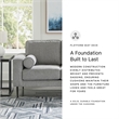 Bowery Hill Contemporary Corner-blocked frame Charcoal Loveseat