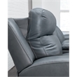 Bowery Hill Contemporary Steel Power Reclining Loveseat with Console