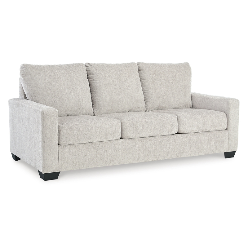 Bowery Hill Contemporary Corner-blocked frame White Queen Sofa Sleeper