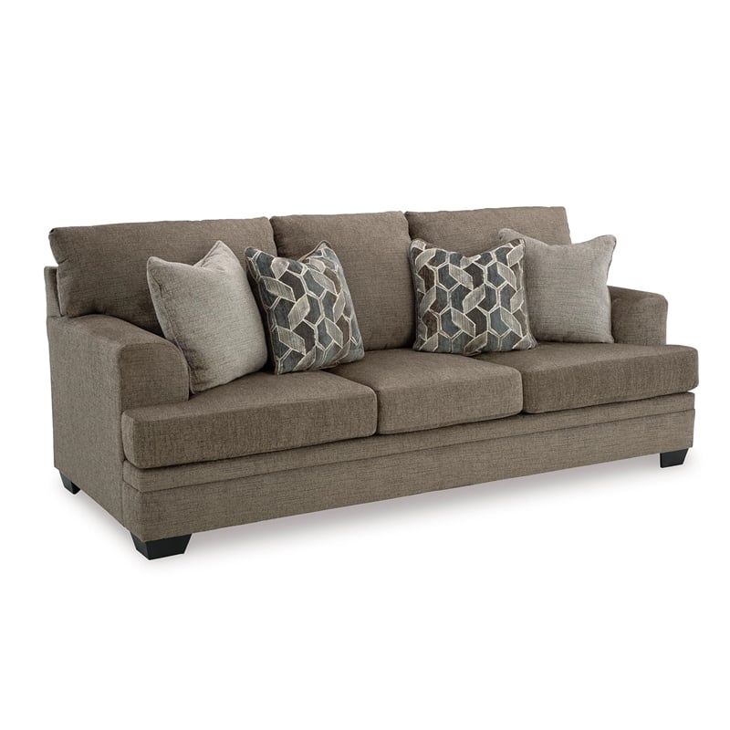 Bowery Hill Contemporary Corner-blocked frame Nutmeg Queen Sofa Sleeper