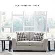 Bowery Hill Contemporary Corner-blocked frame Flannel Loveseat