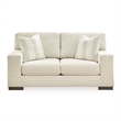Bowery Hill Corner-blocked frame Loveseat with Decorative Accent Pillows