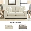Bowery Hill Corner-blocked frame Loveseat with Decorative Accent Pillows