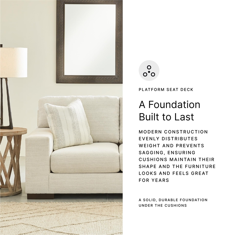 Bowery Hill Corner-blocked frame Loveseat with Decorative Accent Pillows