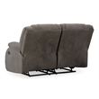 Bowery Hill Faux Leather Contemporary Gunmetal Reclining Loveseat