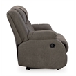 Bowery Hill Faux Leather Contemporary Gunmetal Reclining Loveseat