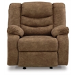Bowery Hill Faux Leather Contemporary Pull-tab Reclining Motion Brindle Recliner
