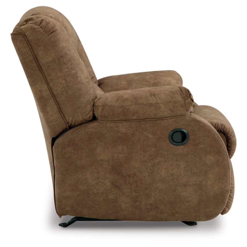 Bowery Hill Faux Leather Contemporary Pull-tab Reclining Motion Brindle Recliner