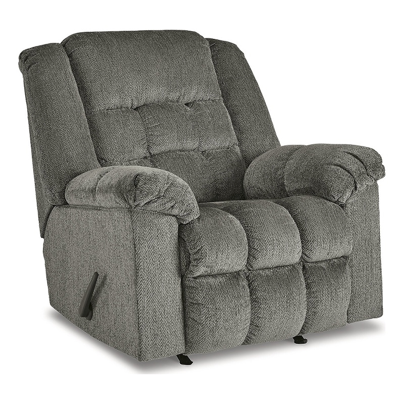 Bowery Hill Contemporary Putty Recliner with One-Pull Reclining Motion