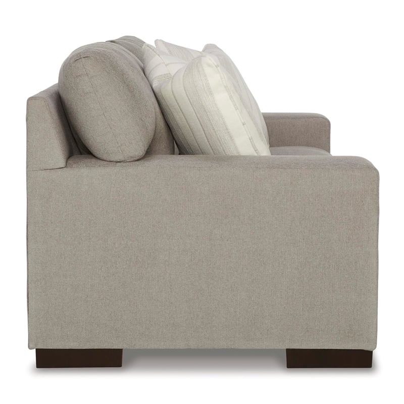 Bowery Hill Corner-blocked frame Loveseat with Decorative Accent Pillows
